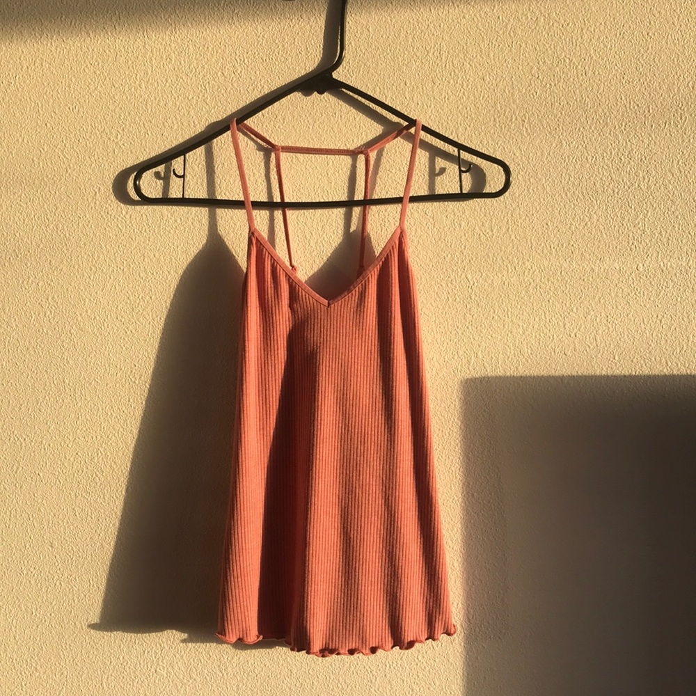 Light Pink Ribbed Tank Top